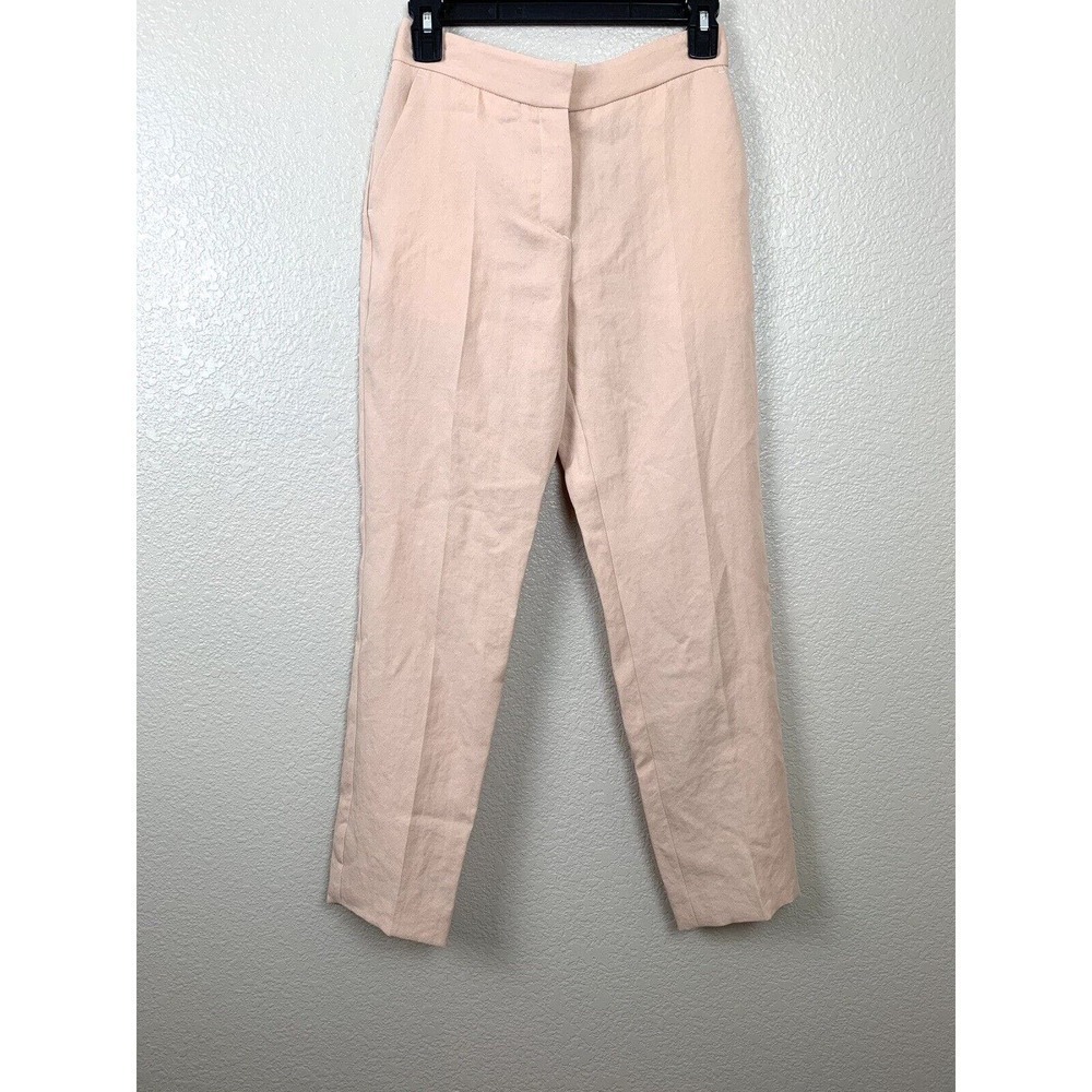 Maje Pasile Cropped Woven Trouser Pant Size 34 US XS Rose Pink New $295